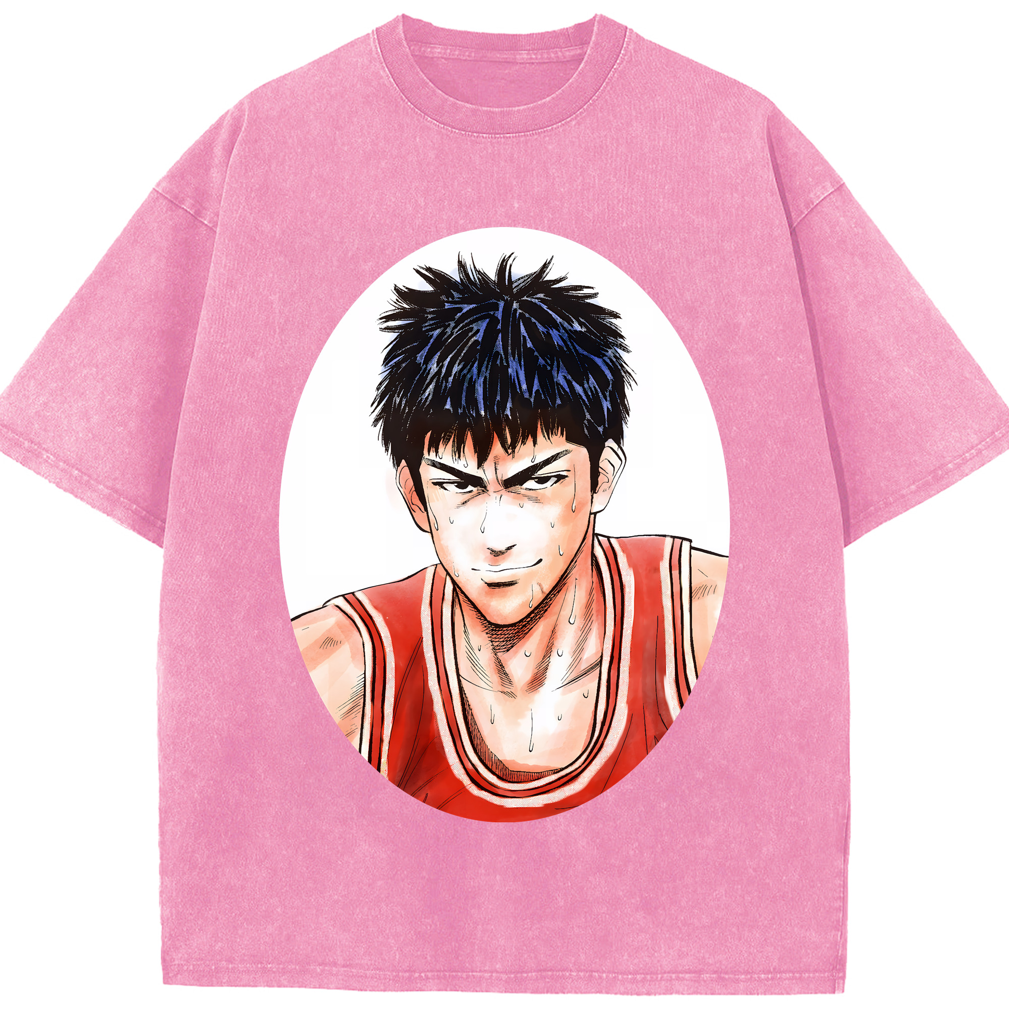 （画像用） SLAM DUNK／スラムダンク 綿100% ヴィンテージ風 半袖Tシャツ（フロントプリント）